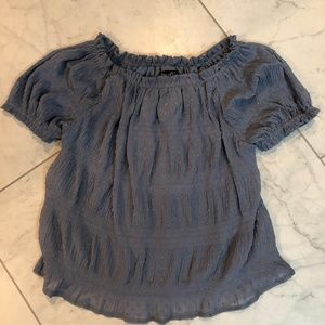 Womens Dee Elly Off the Shoulder SwissDot Crop Top